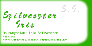 szilveszter iris business card